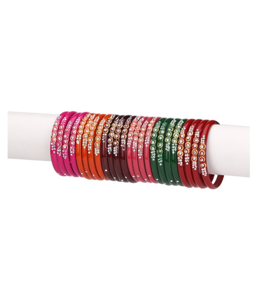     			AFAST - Multicolor Bangle Set (Pack of 6)