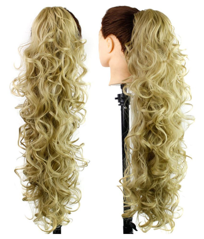 Long Clip In Curly Claw Jaw Ponytail Clip In Hair Extensions Wavy