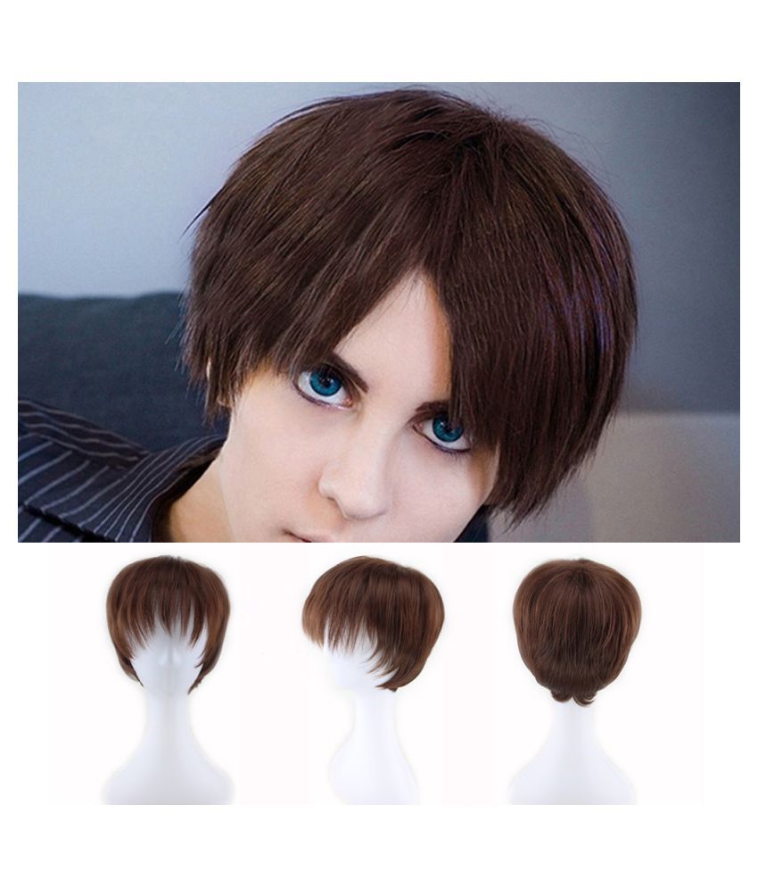 Men Fashion Inner Warping Short Hair Wig Perfect For Carnivals