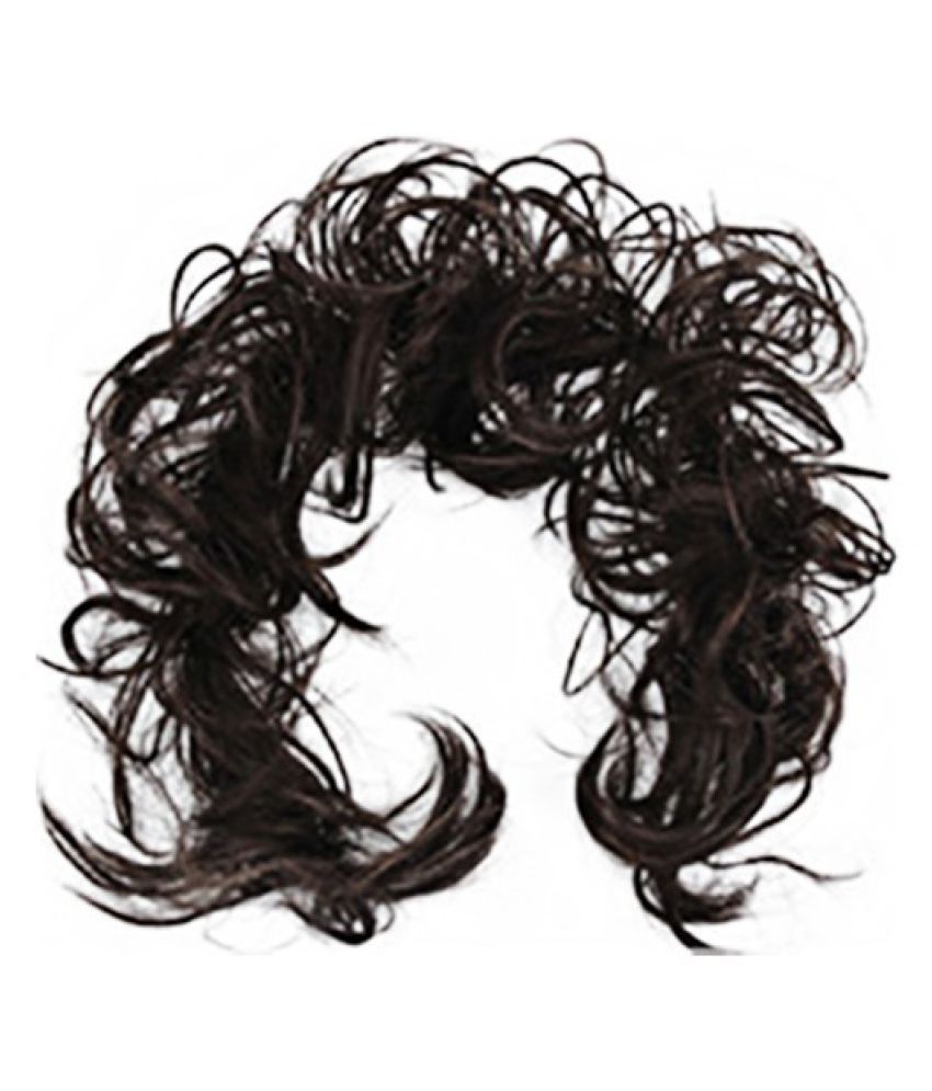 Real Thick Hair Extension Scrunchie Wrap Messy Bun Updo Curly