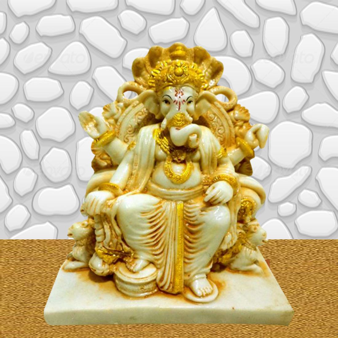 ganesha resin statue