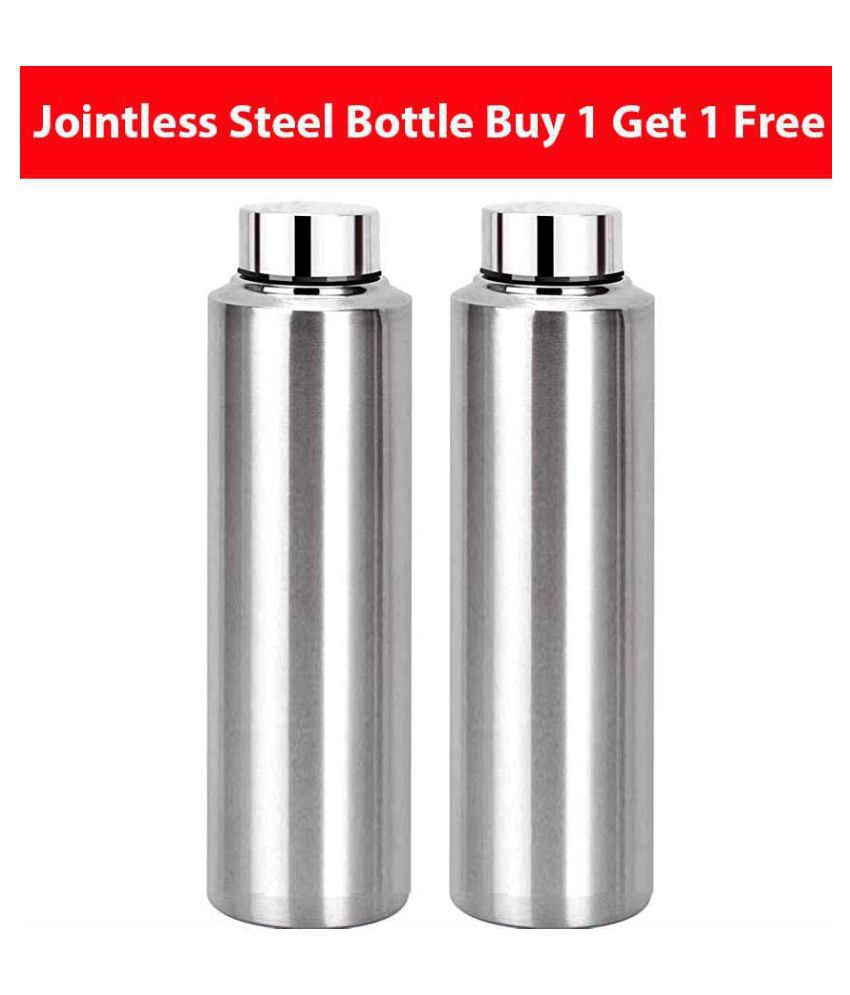 AKG. Silver 900 mL Stainless Steel Fridge Bottle set of 2