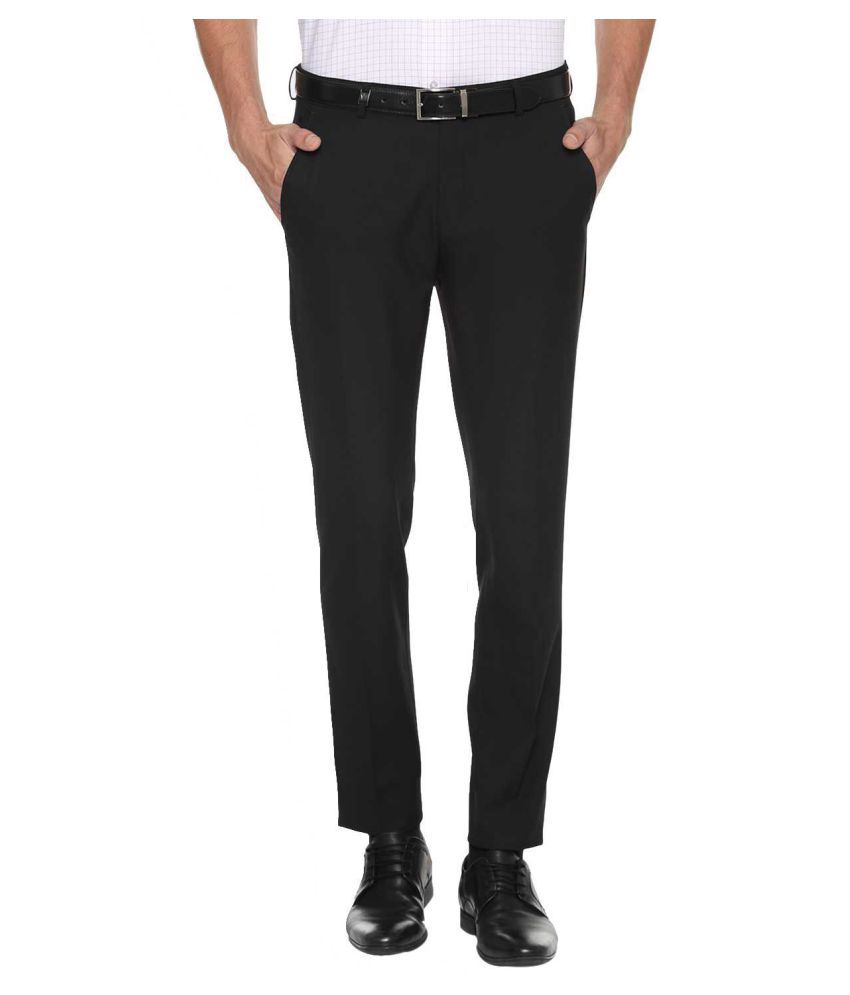 black slim fit trousers womens