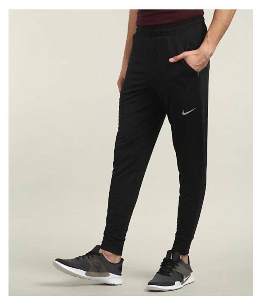 Nike Black Polyester Lycra Joggers Pack of 1 - Buy Nike Black Polyester ...