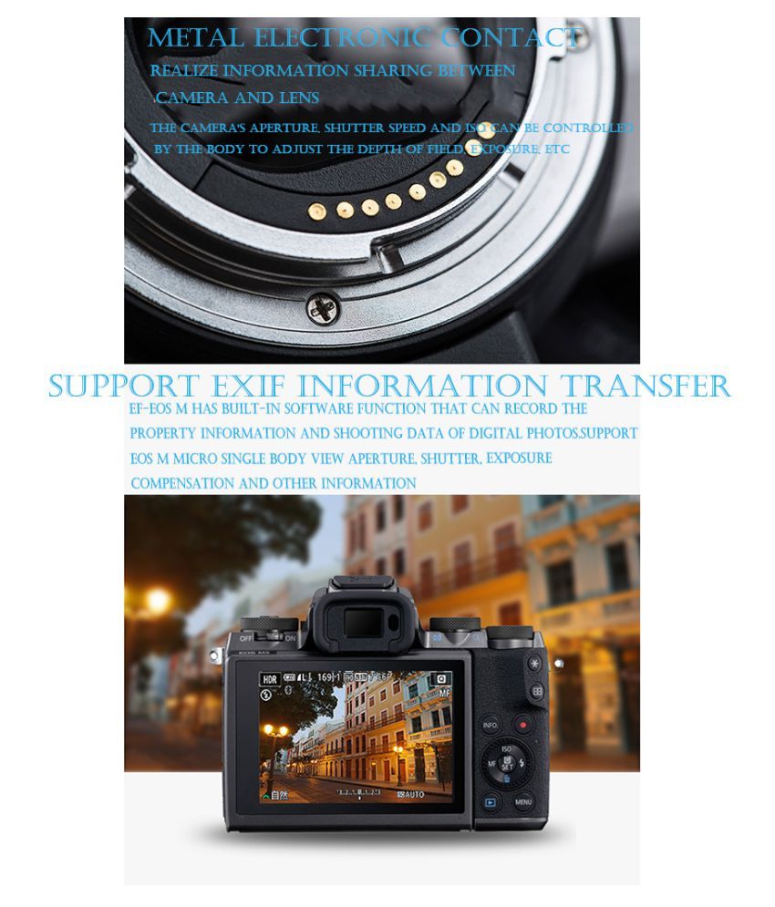 Cm Ef Eos M Electronic Auto Focus Lens Mount Adapter For Canon Eos M1 M2 M3 M50 Price In India Buy Cm Ef Eos M Electronic Auto Focus Lens Mount Adapter For Canon Eos M1 M2 M3 M50