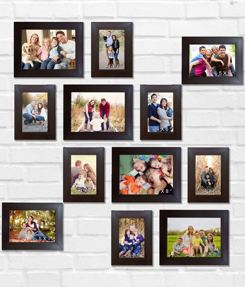 Trends on Wall Acrylic Wall Hanging Brown Photo Frame Sets