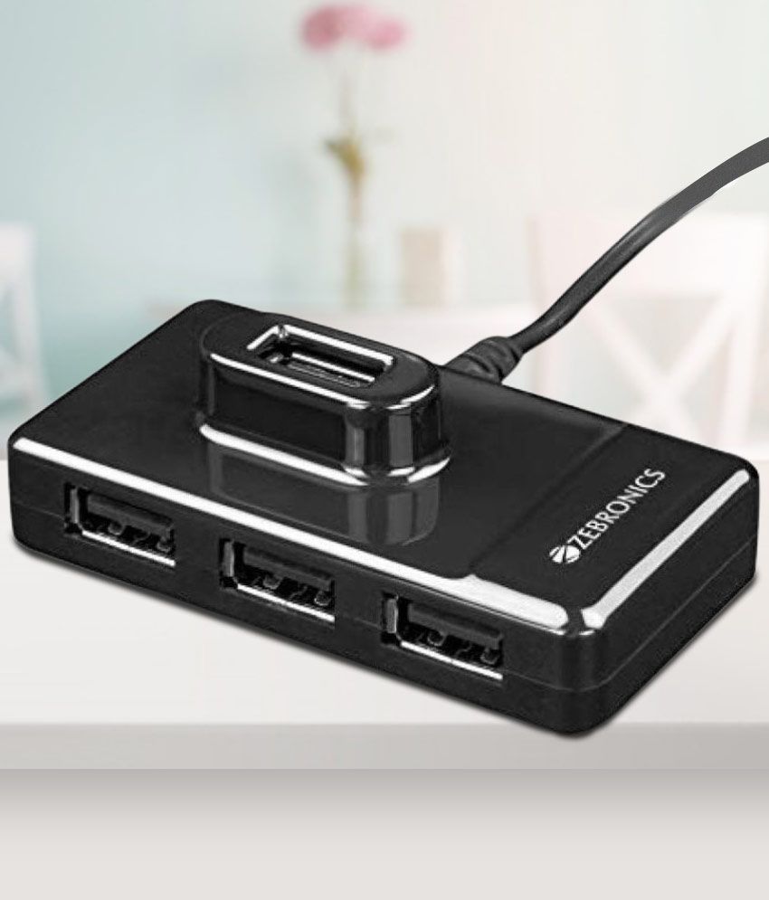 Zebronics 4 port USB Hub SUPPORT DATA TRANSFER RATE UPTO 480Mbps