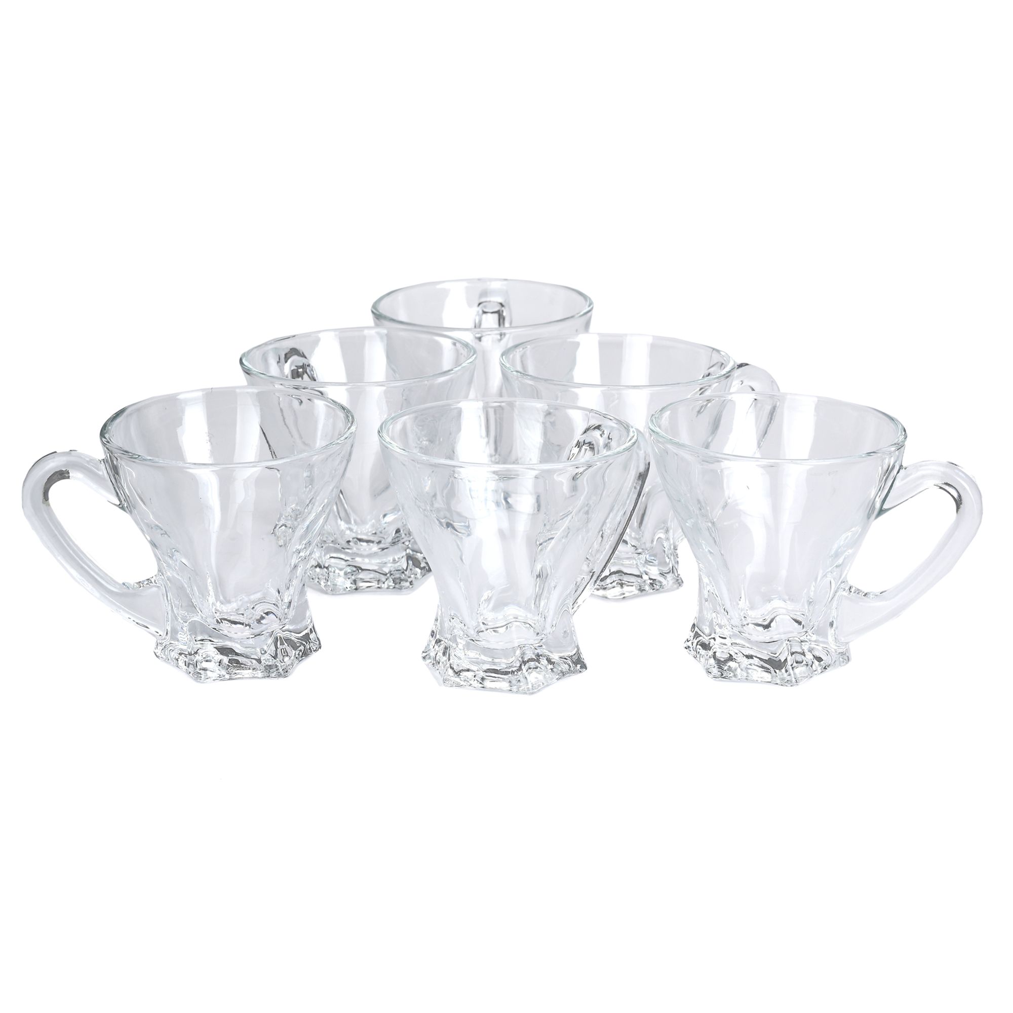     			Somil Glass Tea Cup, Transparent, Pack Of 6, 80 ml