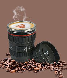 Edeal Camera Lens Shaped Black Coffee Tea Mug Gifts For Birthdays