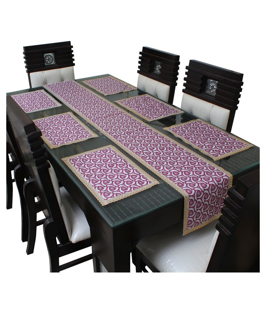 Glassiano 6 Seater Pvc Set Of 6 Table Runner Mats Buy