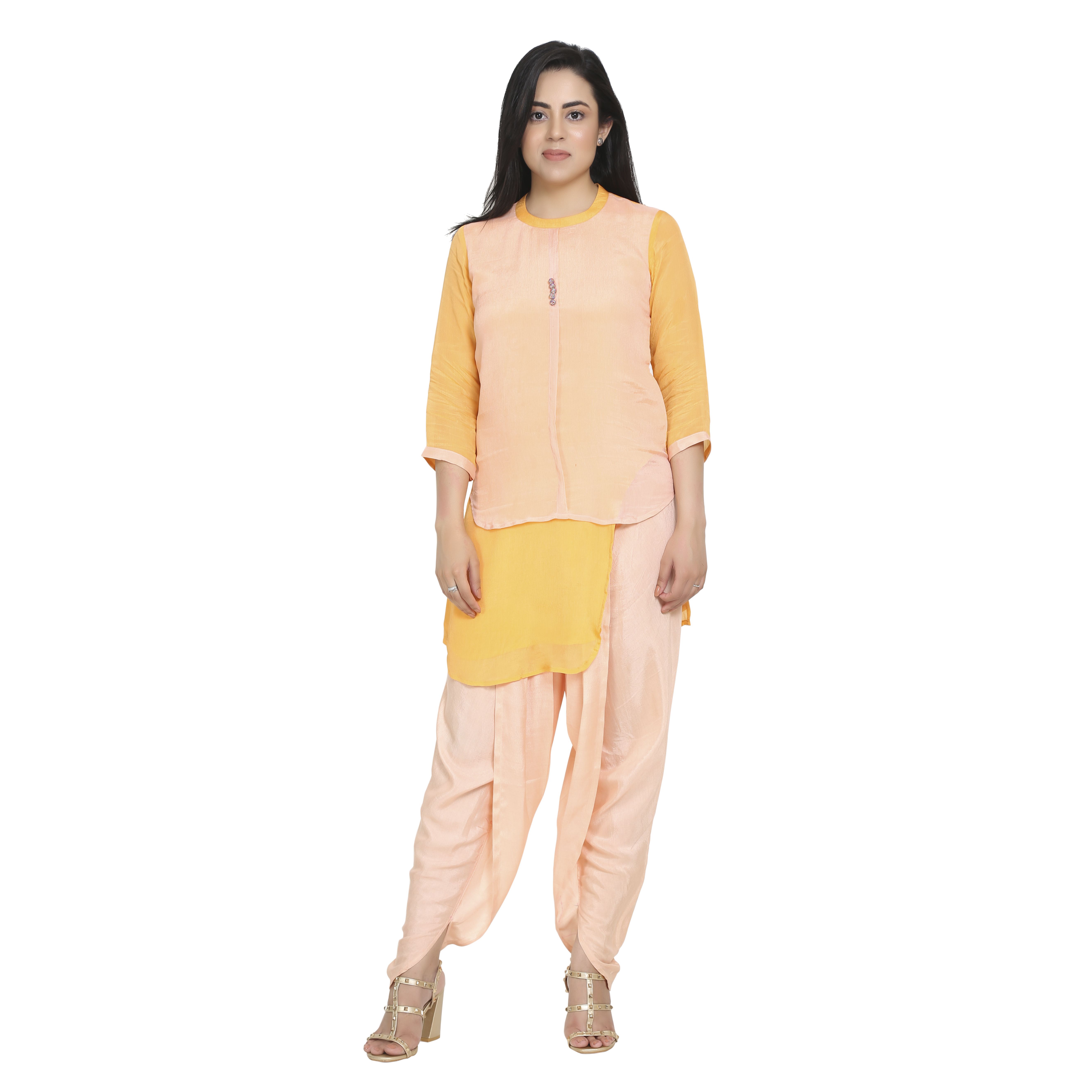 ASQUAR CLOTHING Crepe Kurti With Dhoti Pants - Stitched Suit - Buy ...