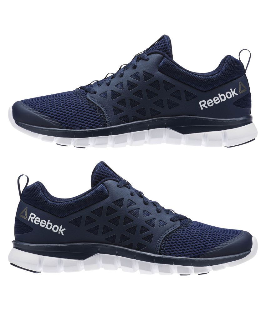 reebok navy running shoes