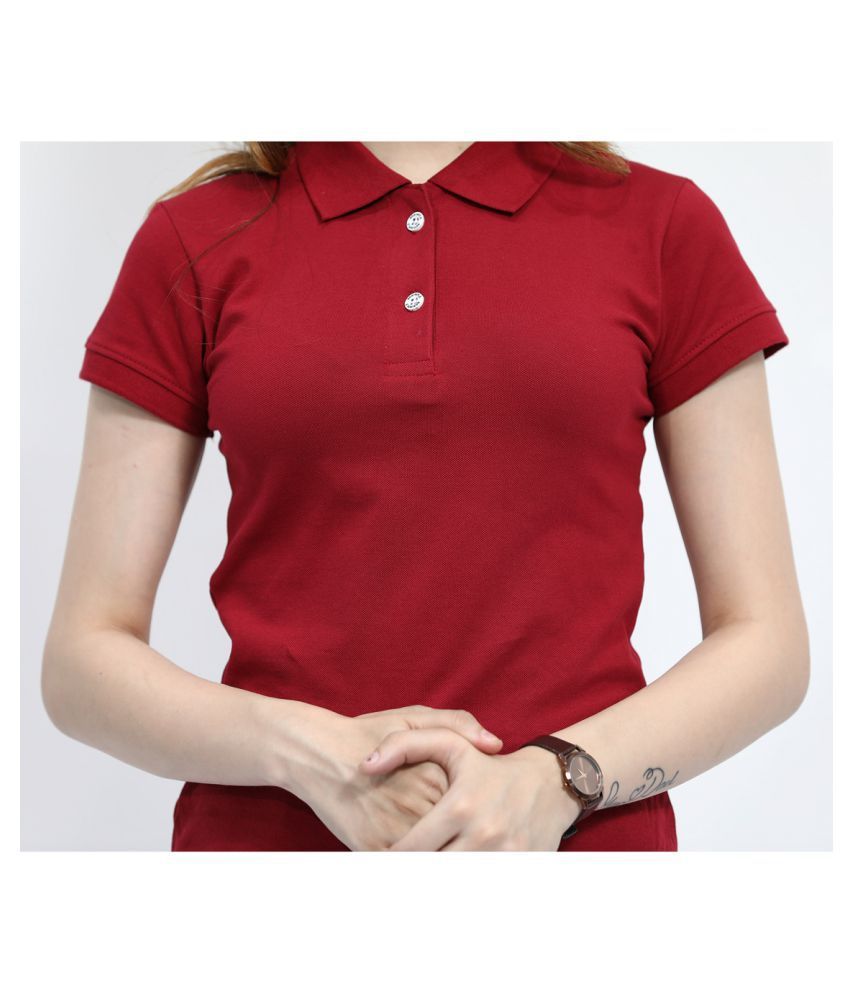 sweater polos maroon