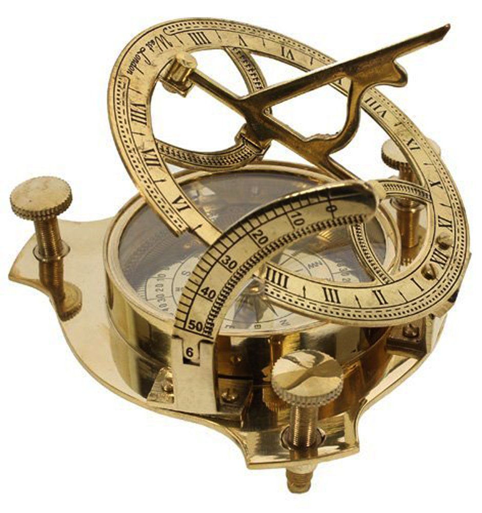 Free Nautical Brass Sundial Compass with Beautiful 