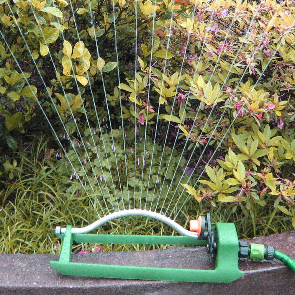 Oscillating Lawn Sprinkler Automatic Watering Garden Pipe Hose with Connector RS 