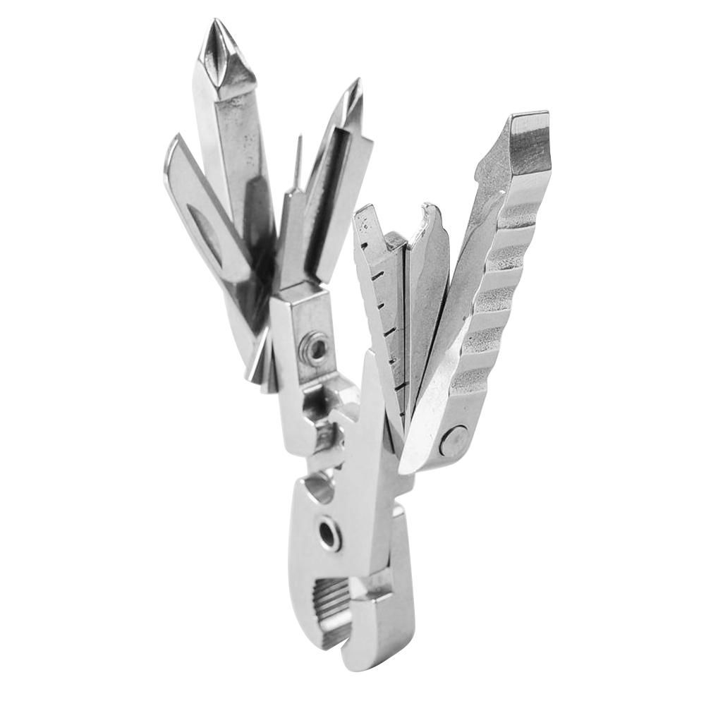 15 in 1 Multi-tool Pliers Keychain Combination EDC Tool Folding Screwdriver Tool