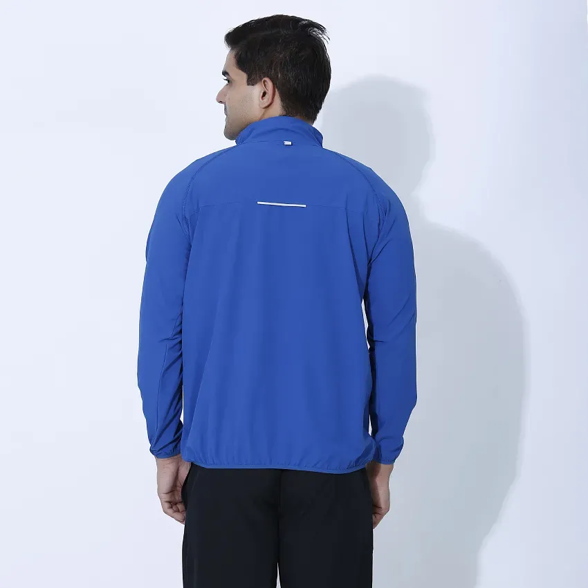 Nike blue polyester hotsell terry jacket