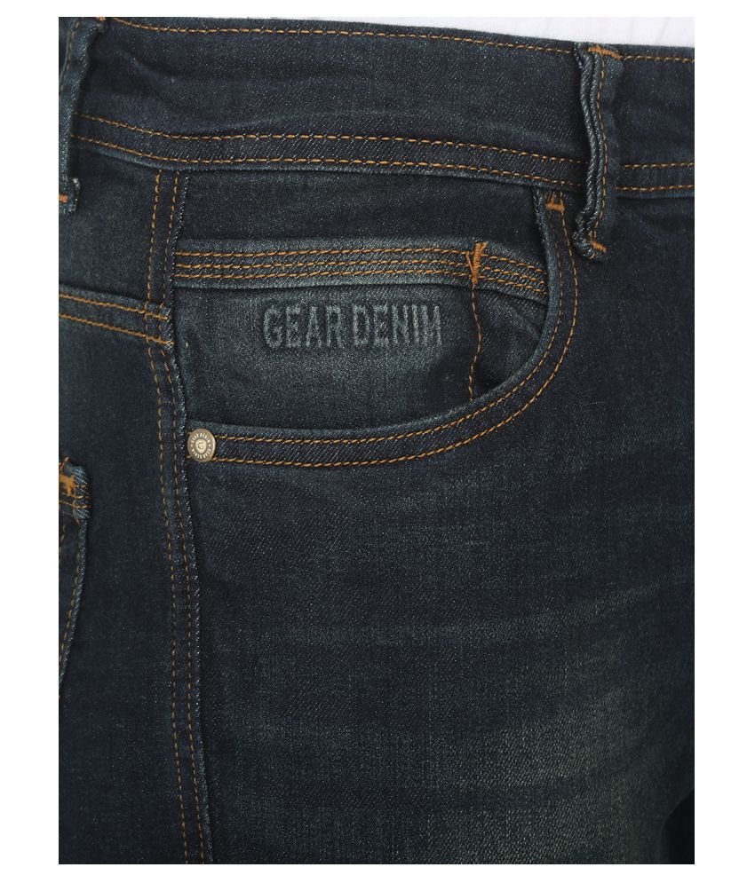 GEAR DENIM Dark Blue Slim Jeans - Buy GEAR DENIM Dark Blue Slim Jeans ...