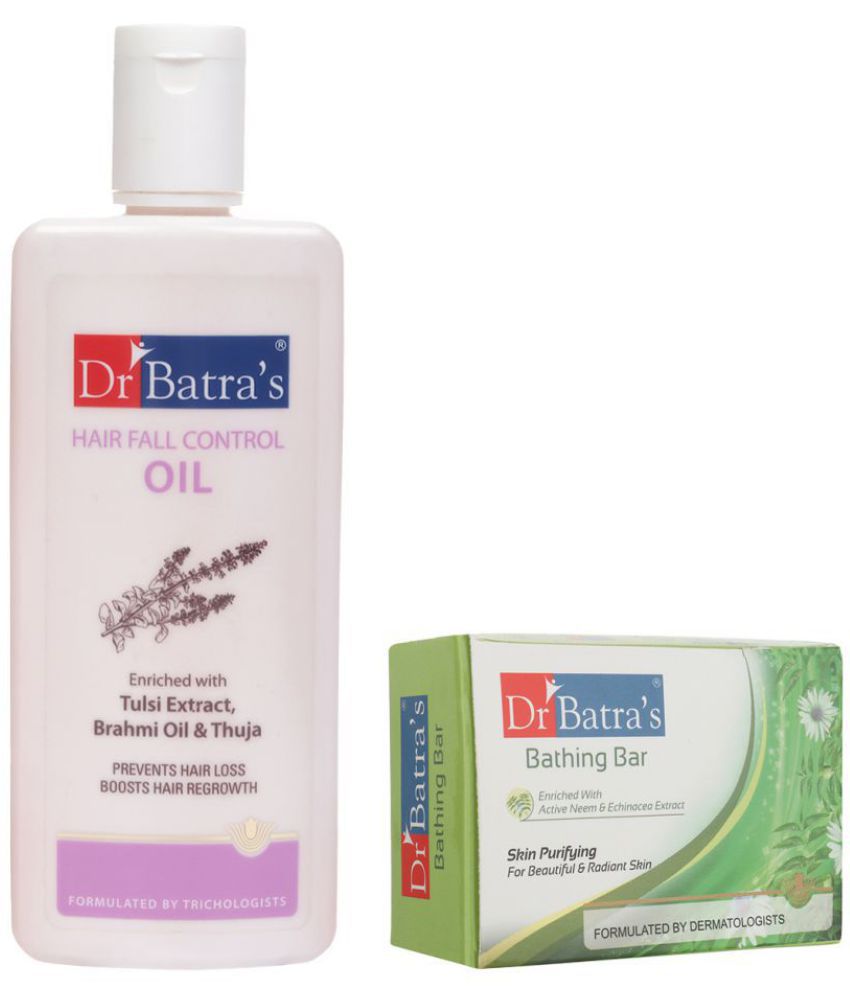 Dr Batra's HairFallCont.Oil200 & SkinPuri.BathBar 320 mL