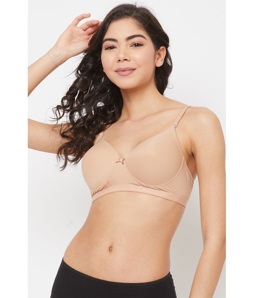     			Clovia Polyamide T-Shirt Bra - Beige Single