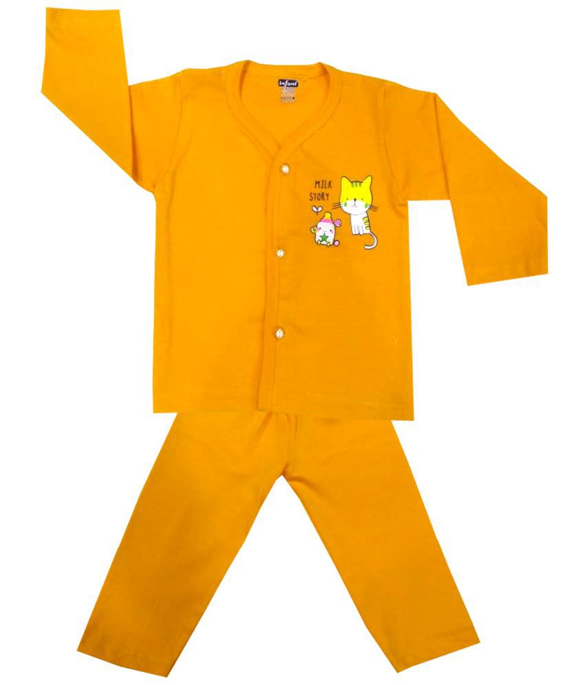     			INFANT Cotton Full sleeve Stylish TShirt & Pant for Baby Boys & Baby Girls Casual Dress.