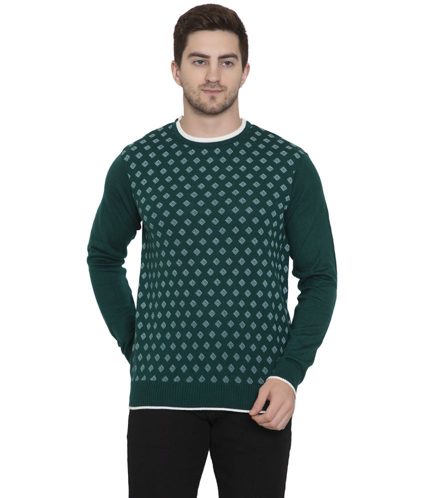     			Mont Blaze Green Round Neck Sweater Single