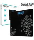 beatXP Floral Digital Bathroom Weighing Scale with LCD Panel & Thick Tempered Glass, Electronic Weight Machine for Human Body - 2 Year Warranty