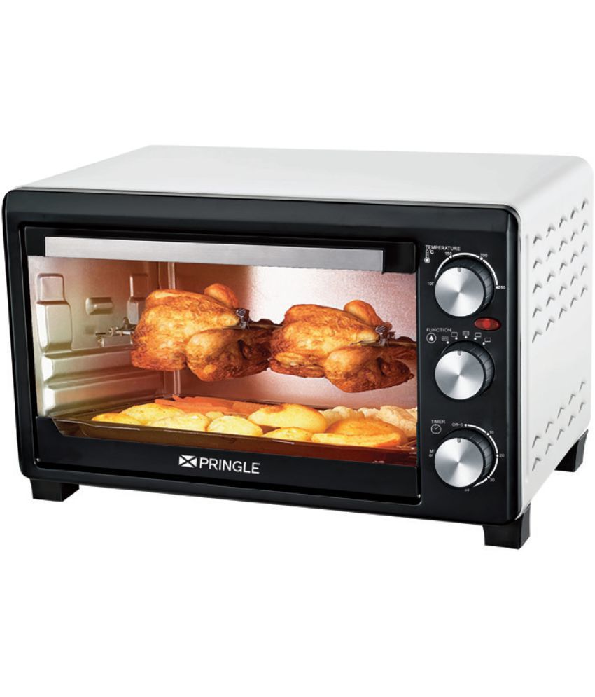 Pringle Oven Toaster Griller With Rotisserie 25L Capacity- OTG28 (Black, White)