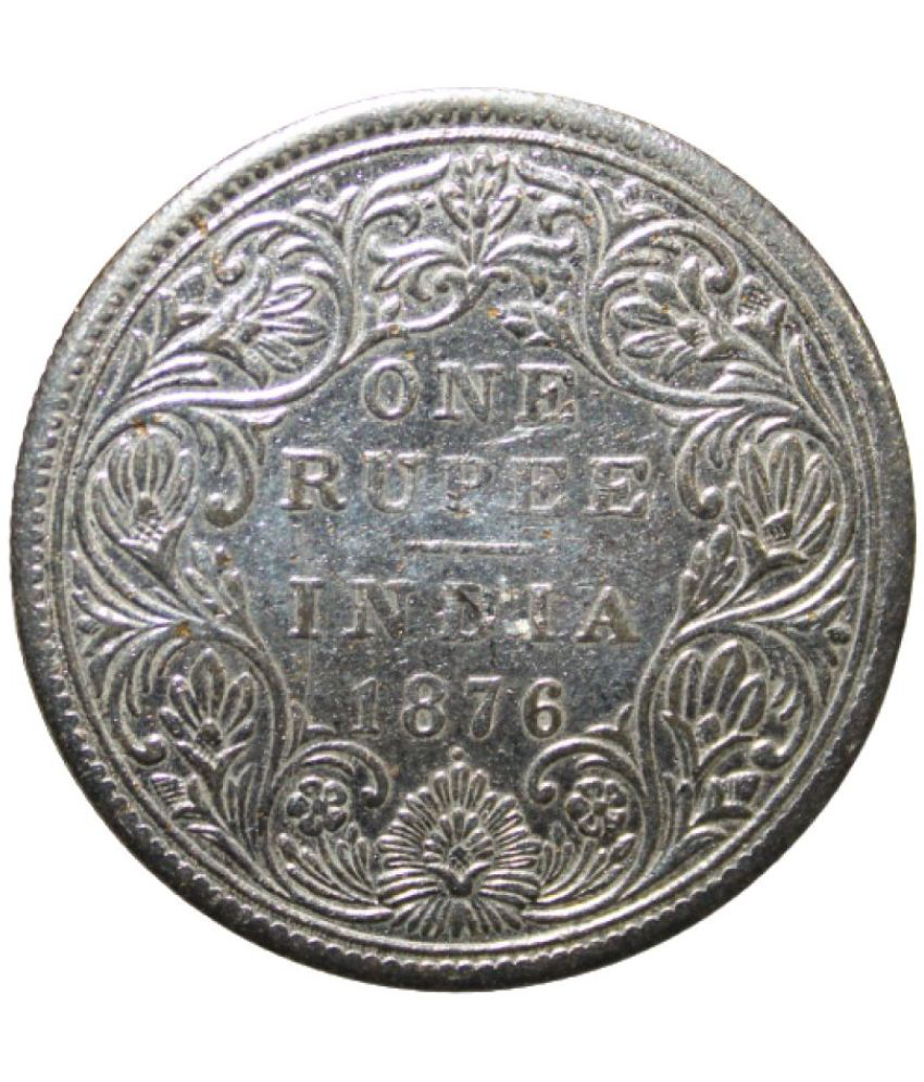     			1 Rupee 1876 Victoria Queen india Silverplated Fancy Rare Coin - Only for Collection Purpose not for resale