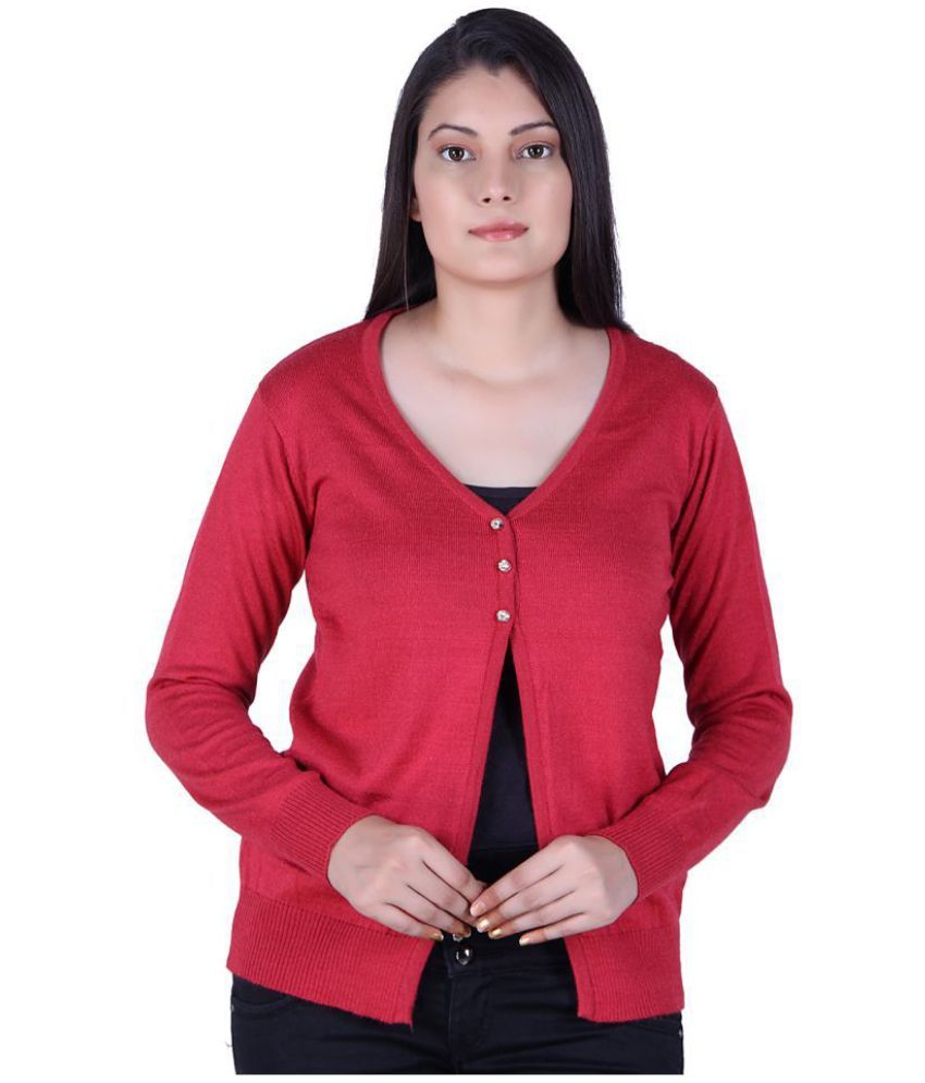     			Ogarti Acrylic Shrugs - Red Single