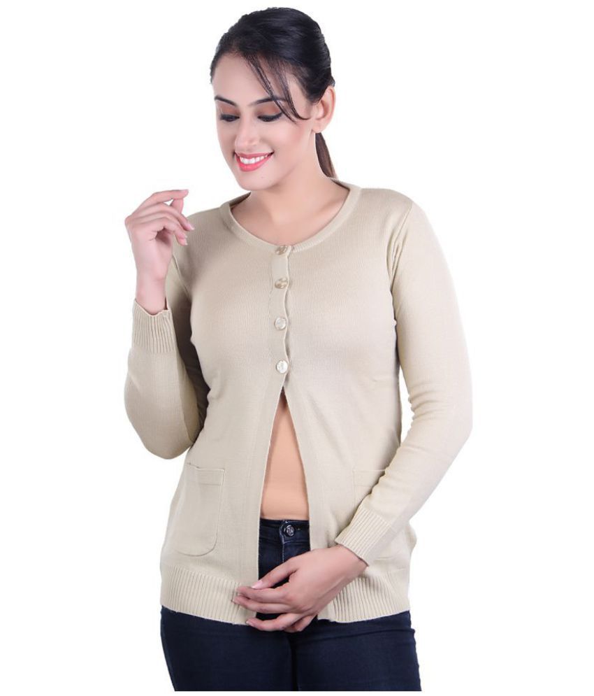     			Ogarti Acrylic Shrugs - Beige Single