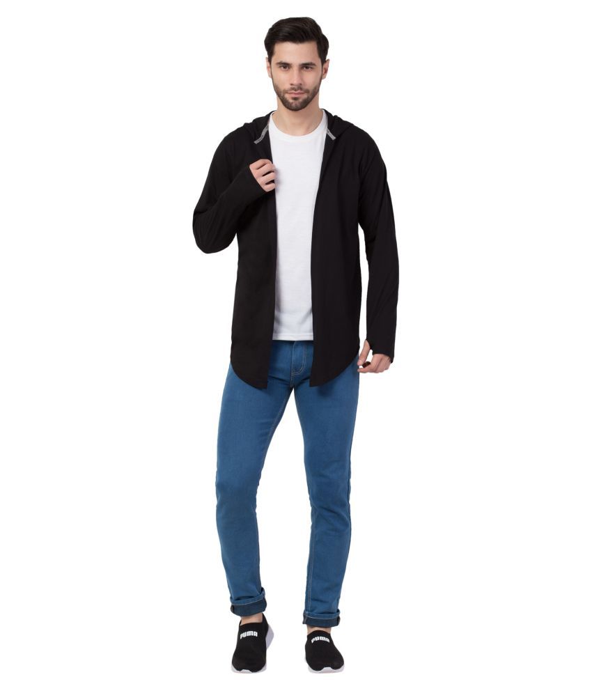 black hooded sweater mens