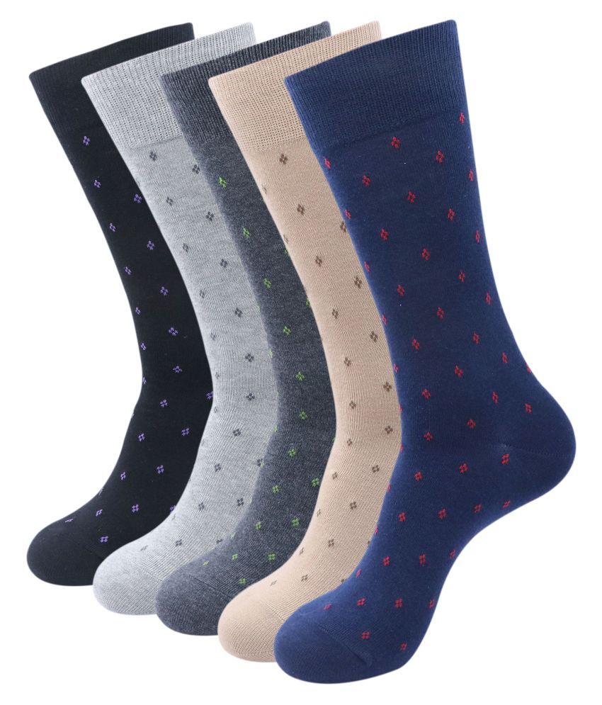 Balenzia Multi Mid Length Socks Pack of 5: Buy Online at Low Price in ...