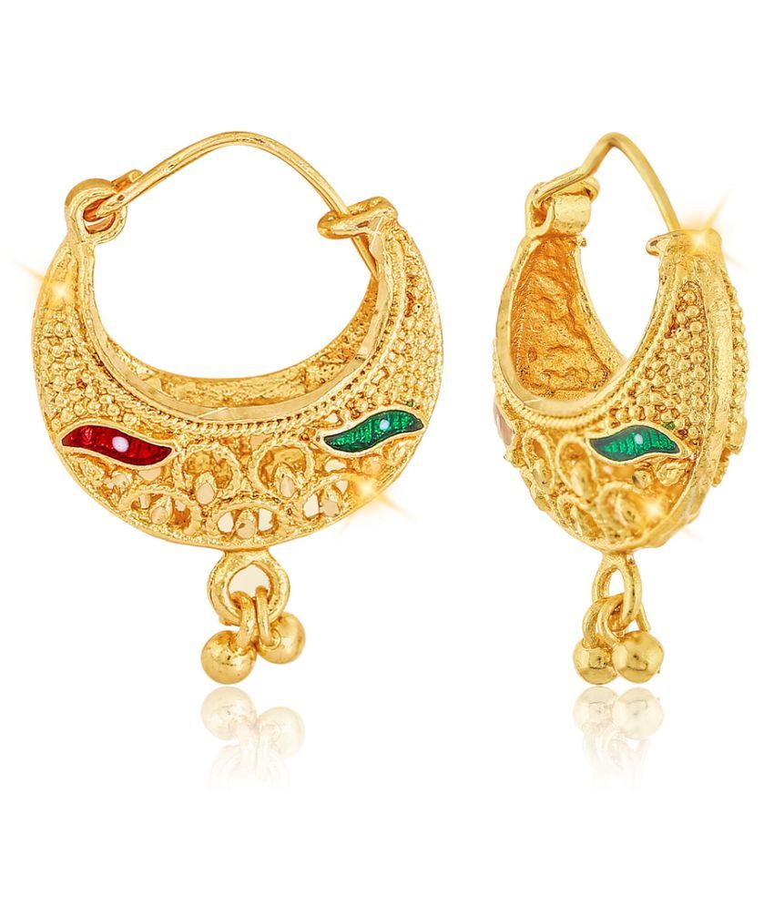     			Vighnaharta Traditional Bucket Bali Earring Alloy Gold  Plated  Earring for Women and Girls