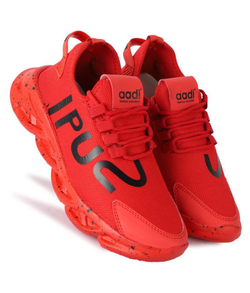 red male shoes