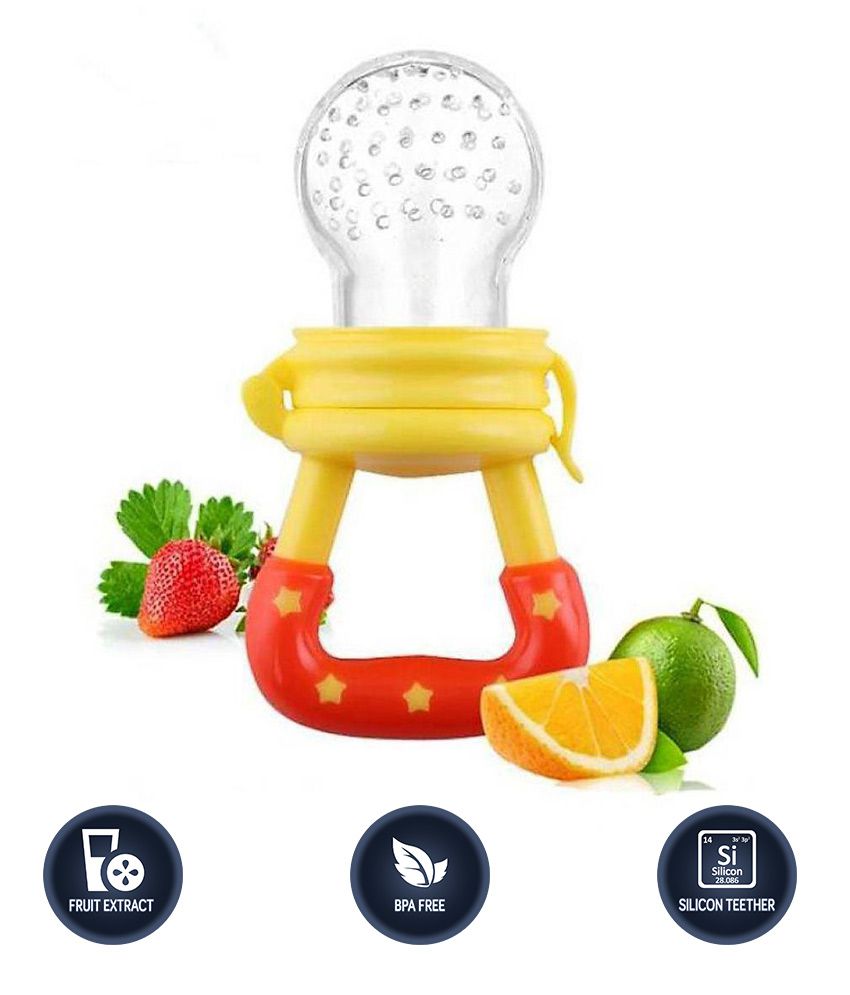 Buy Baby Pacifier Food Feeder Silicone Fresh Fruit Milk Nibbler Feeding  Safe Kids Supplies Nipple Teat Pacifier Bottles 1 Pc Feeder Feeder  (Multicolor) Online at Best Price in India - Snapdeal