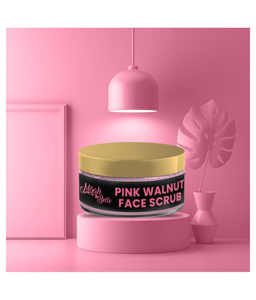 Mirah Belle Organic- Pink Walnut Face Scrub Exofiation & Dead Skin Skin Removal Facial Scrub 50 gm