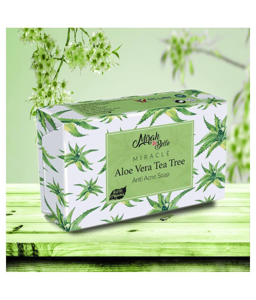 Mirah Belle Aloe Vera - Tea Tree Anti Acne Soap,SLS, Paraben, GMO-Free Soap 125 g