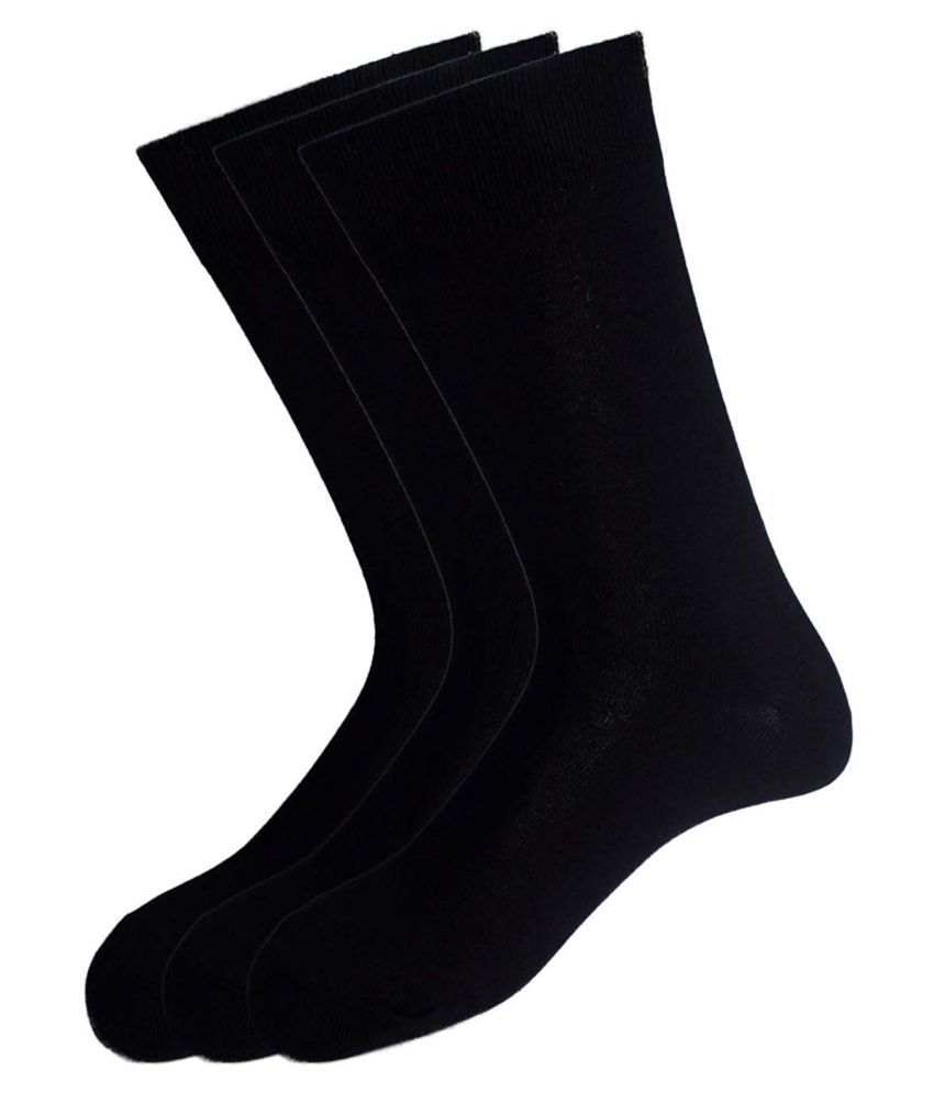     			Voici Black Formal Full Length Socks Pack of 3