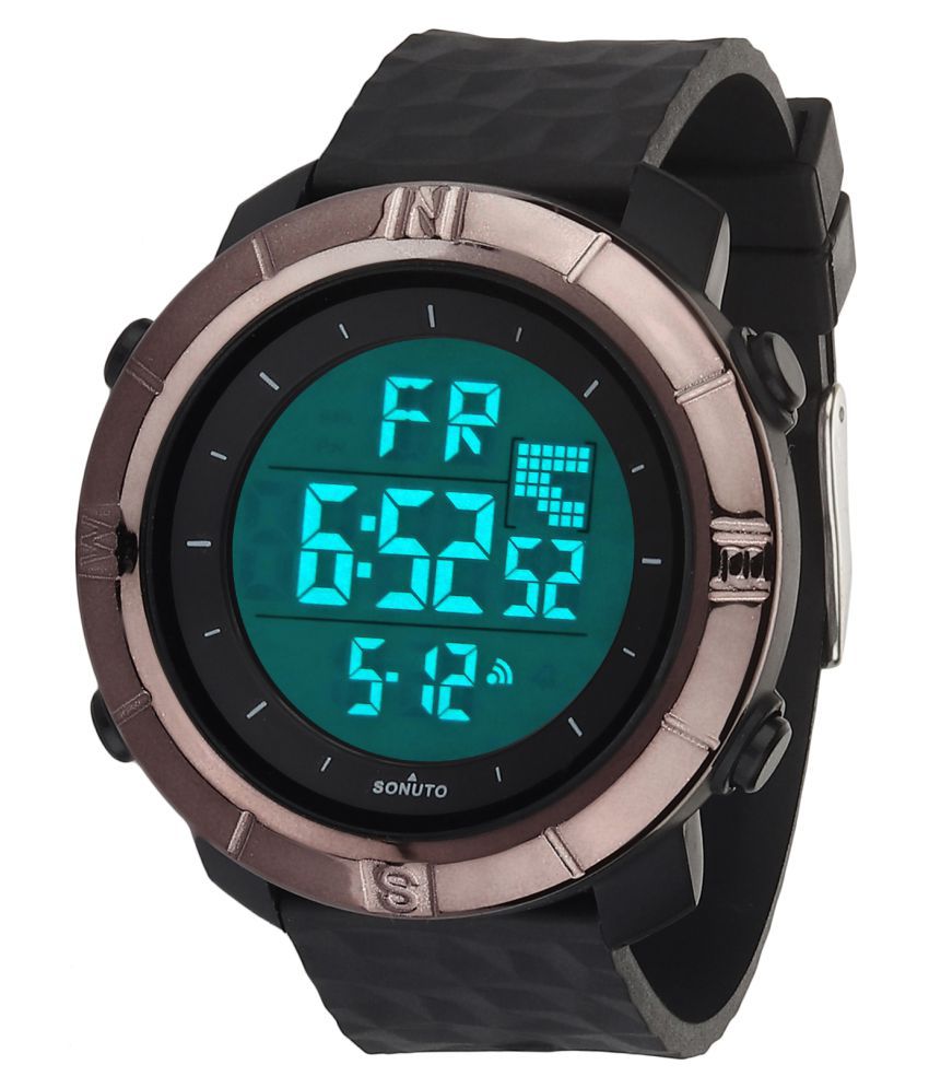     			Sonuto SNT-9066-Black Resin Digital Men's Watch