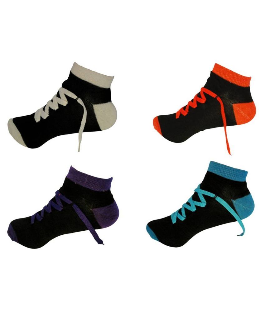     			Voici Multi Casual Ankle Length Socks Pack of 4