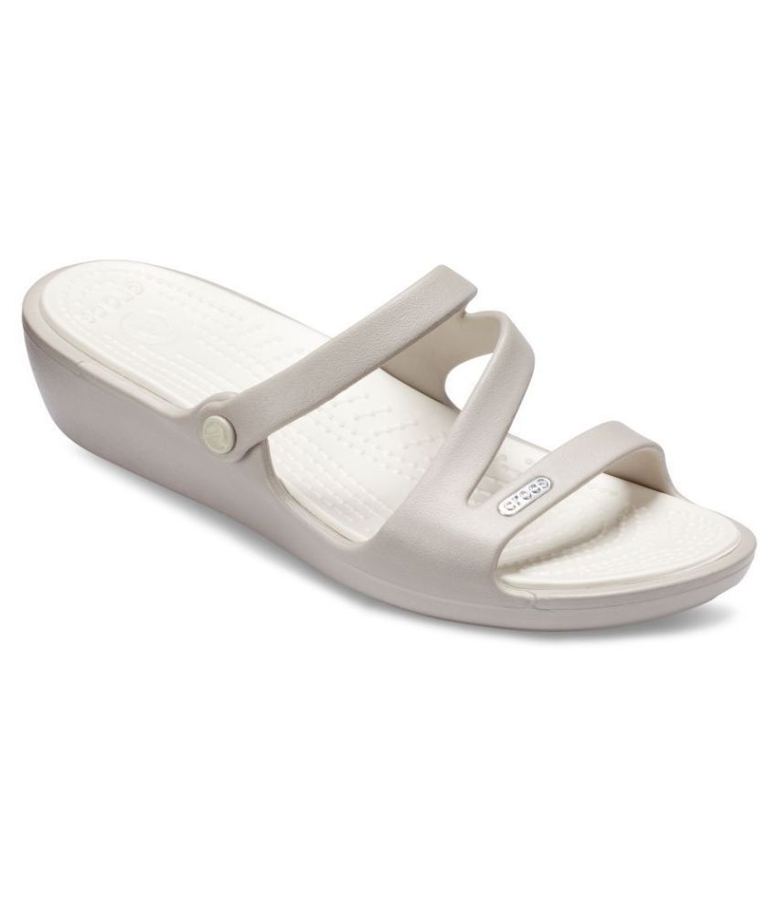 crocs white slippers price