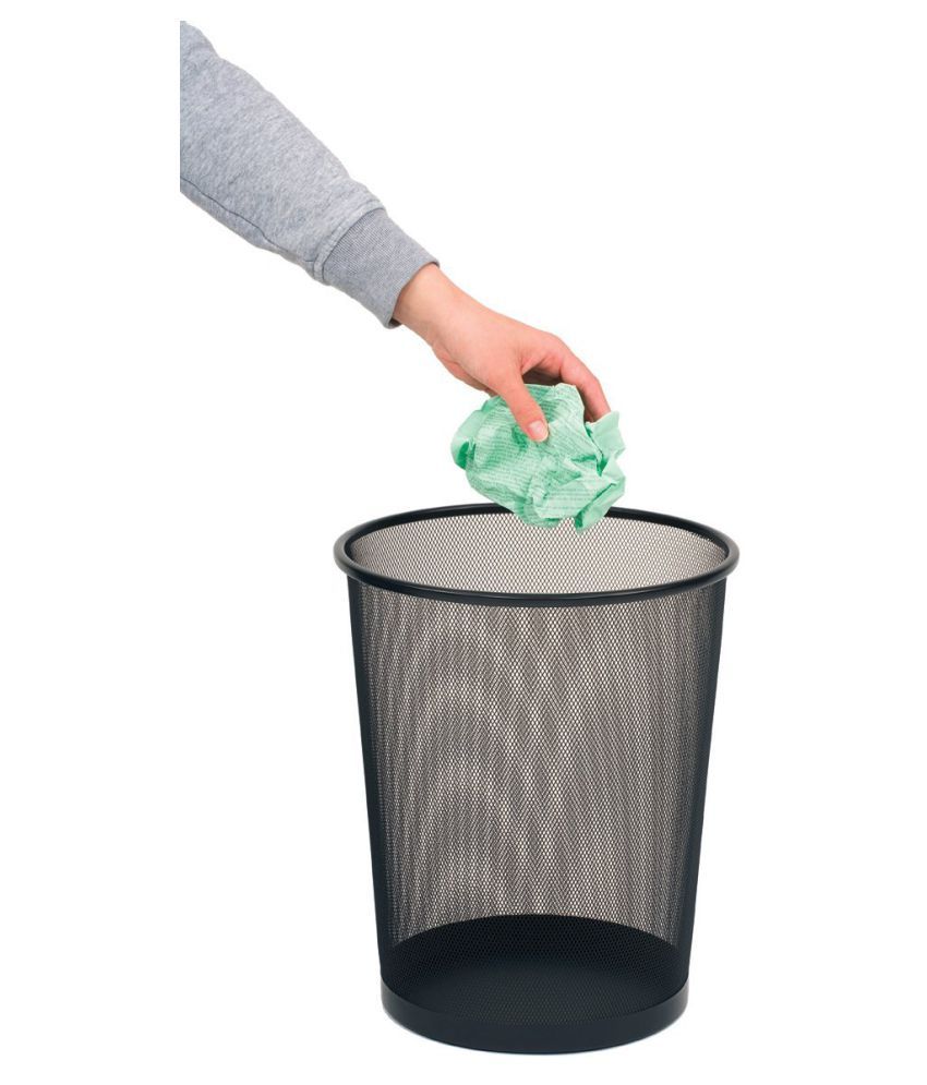 Metal Mesh Dustbin Round Wastebasket for Home, Kitchen and Office. Buy