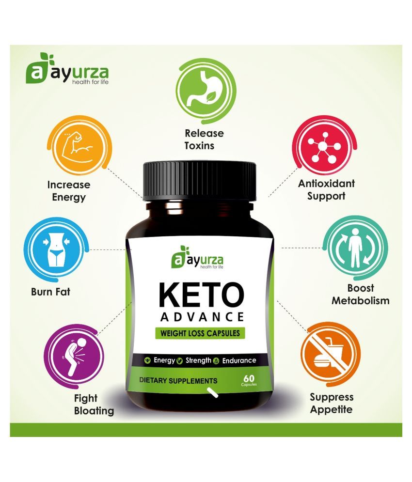 Aayurza Keto Capsules for Weight Loss Natural 800 MG Capsule 300 no.s