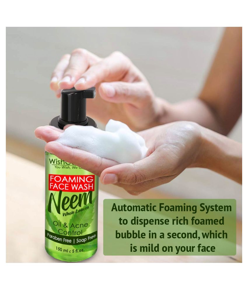 WishCare Pure and Unscented Glycerine & Foaming Neem Face Wash