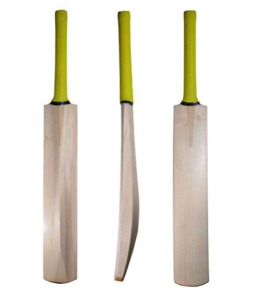 Arnav Nude Kashmir Willow Cricket bat with Half Cane Handle (Size : Short Hande 33 Inch)