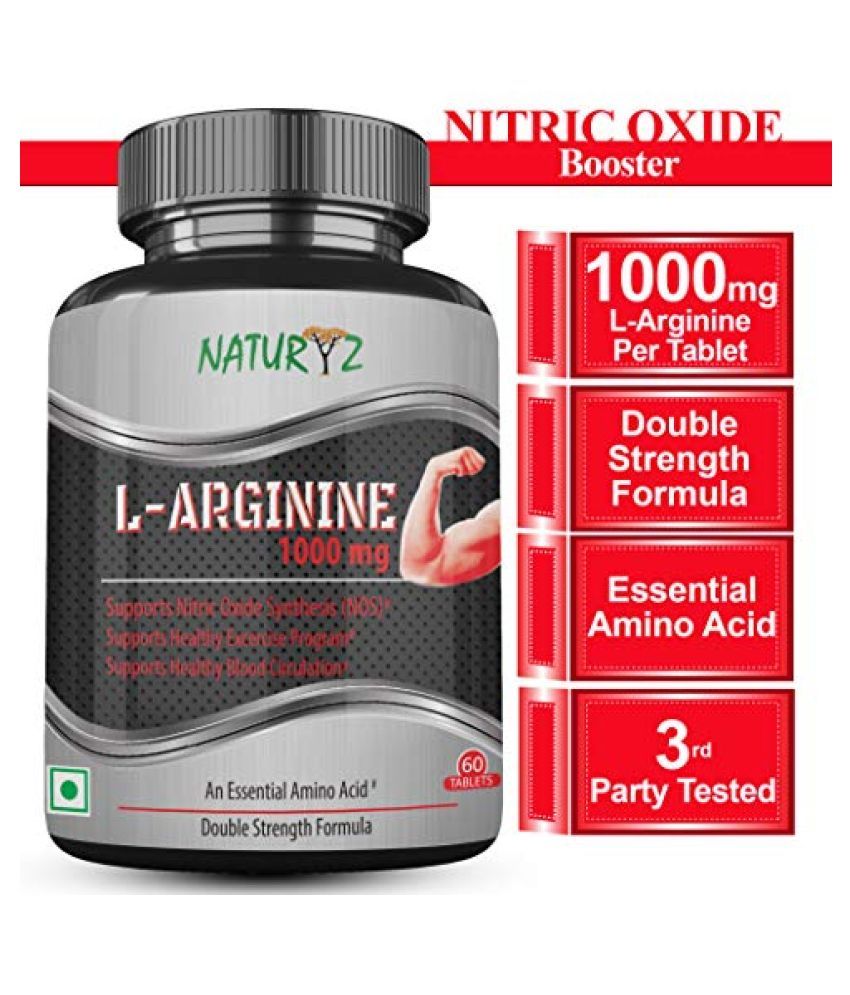 NATURYZ LArginine1000mg Preworkout 60 tablets 60 mg Buy NATURYZ L