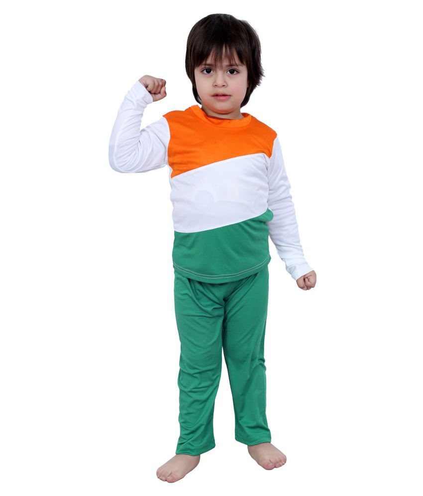 tri colour dress for boy