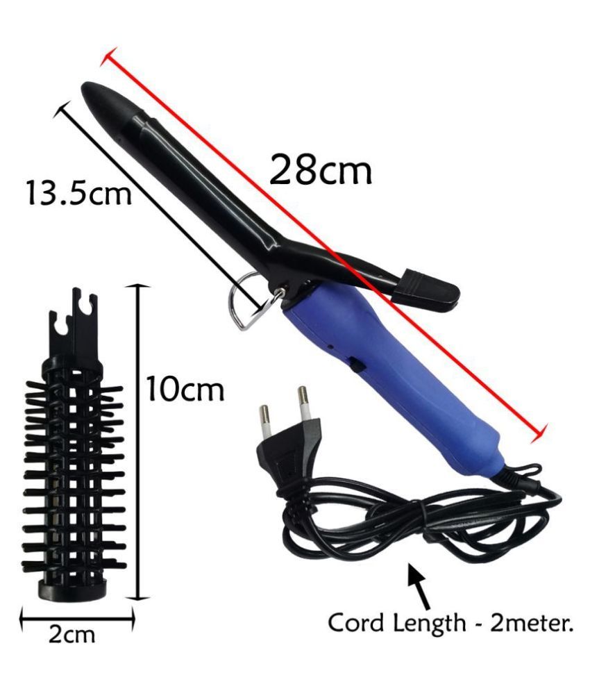 2in1 Ceramic Curl Curling Hair Curler Hot Hair Brush Light ...