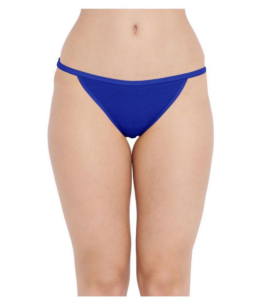     			Madam Pack of 1 Cotton Lycra Women's Bikini Panties ( Blue )